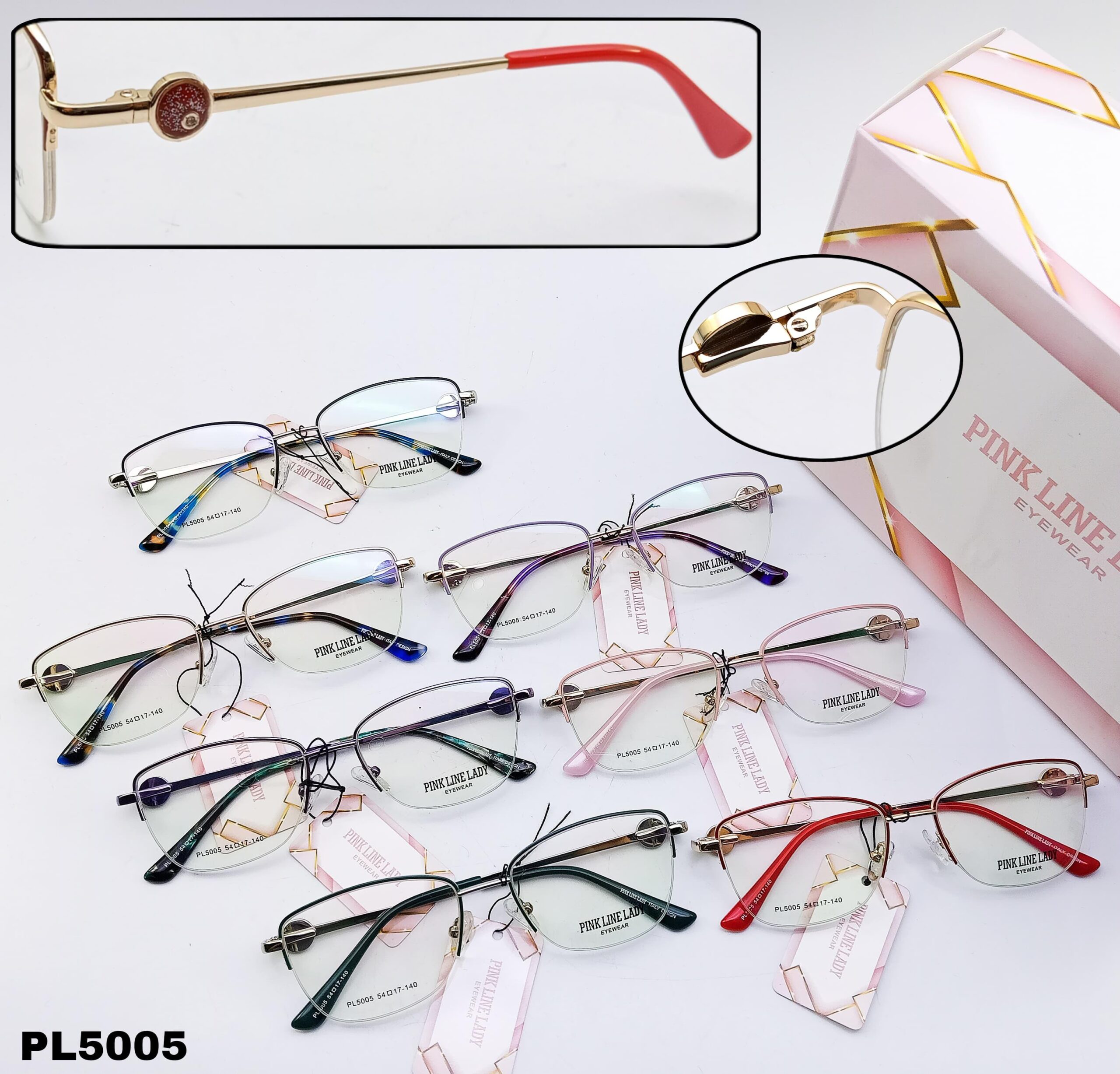 Pink Line Lady Premium Luxury Metal Frame