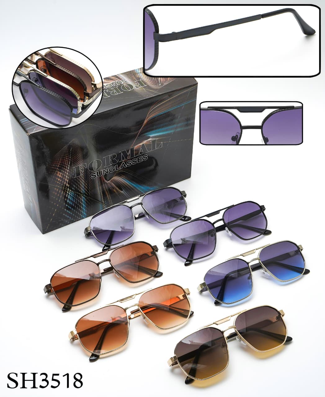 SH3523 Metal Frame Sunglasses – Formal Collection - Image 10