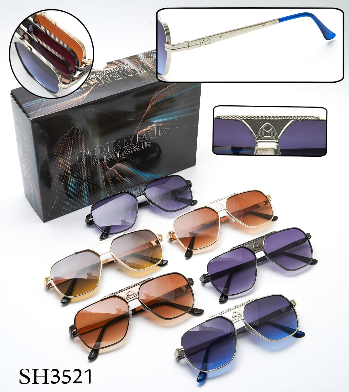 SH3523 Metal Frame Sunglasses – Formal Collection - Image 3