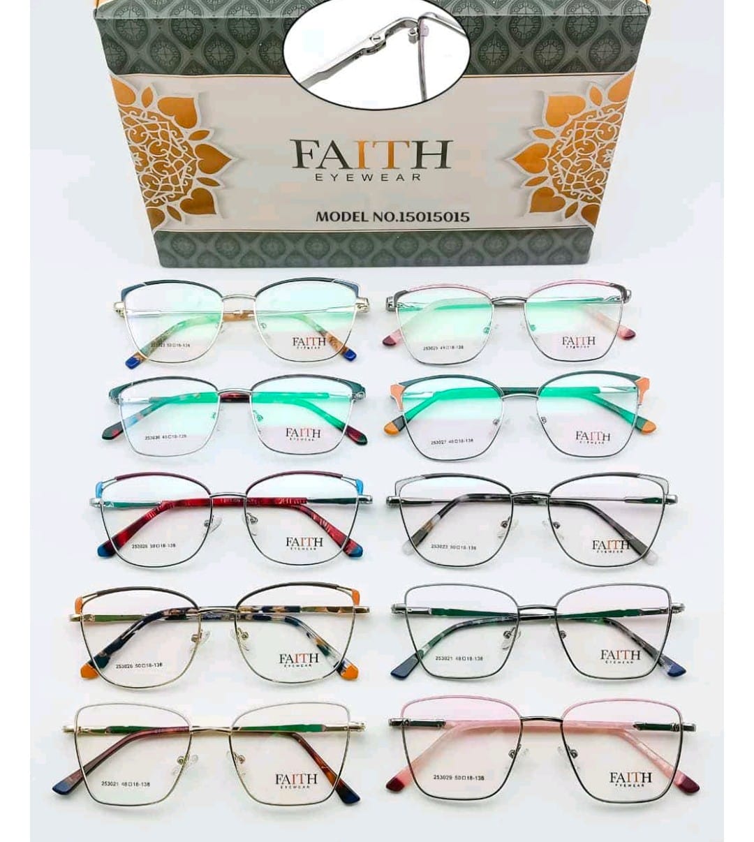 Faith Eyewear Model 15015015 Metal Optical Frame - Image 2