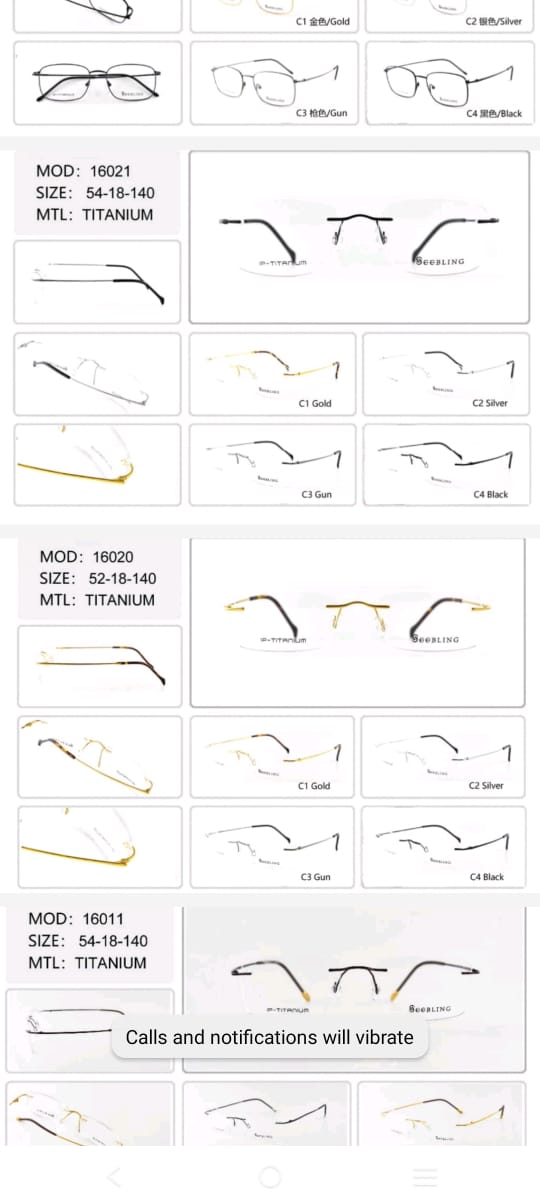 Premium Original Titanium Rimless – Gold Plated Ultra Light - Image 12
