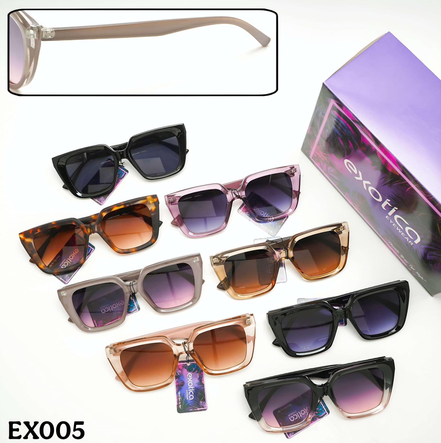 Exotica Eyewear Ladies Sunglasses – UV Protection (10 Model, 12 Pcs Box) - Image 5