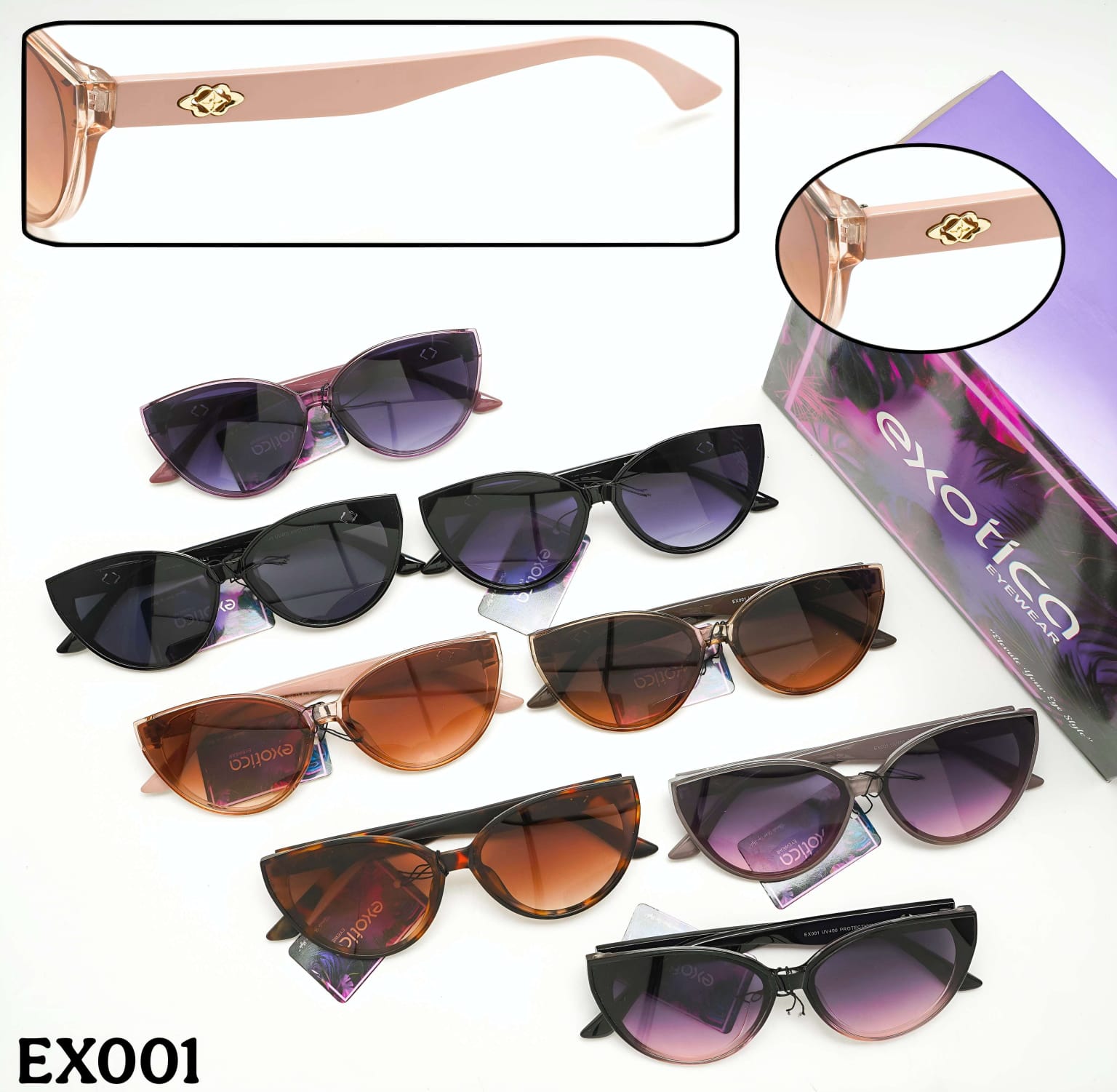 Exotica Eyewear Ladies Sunglasses – UV Protection (10 Model, 12 Pcs Box) - Image 6