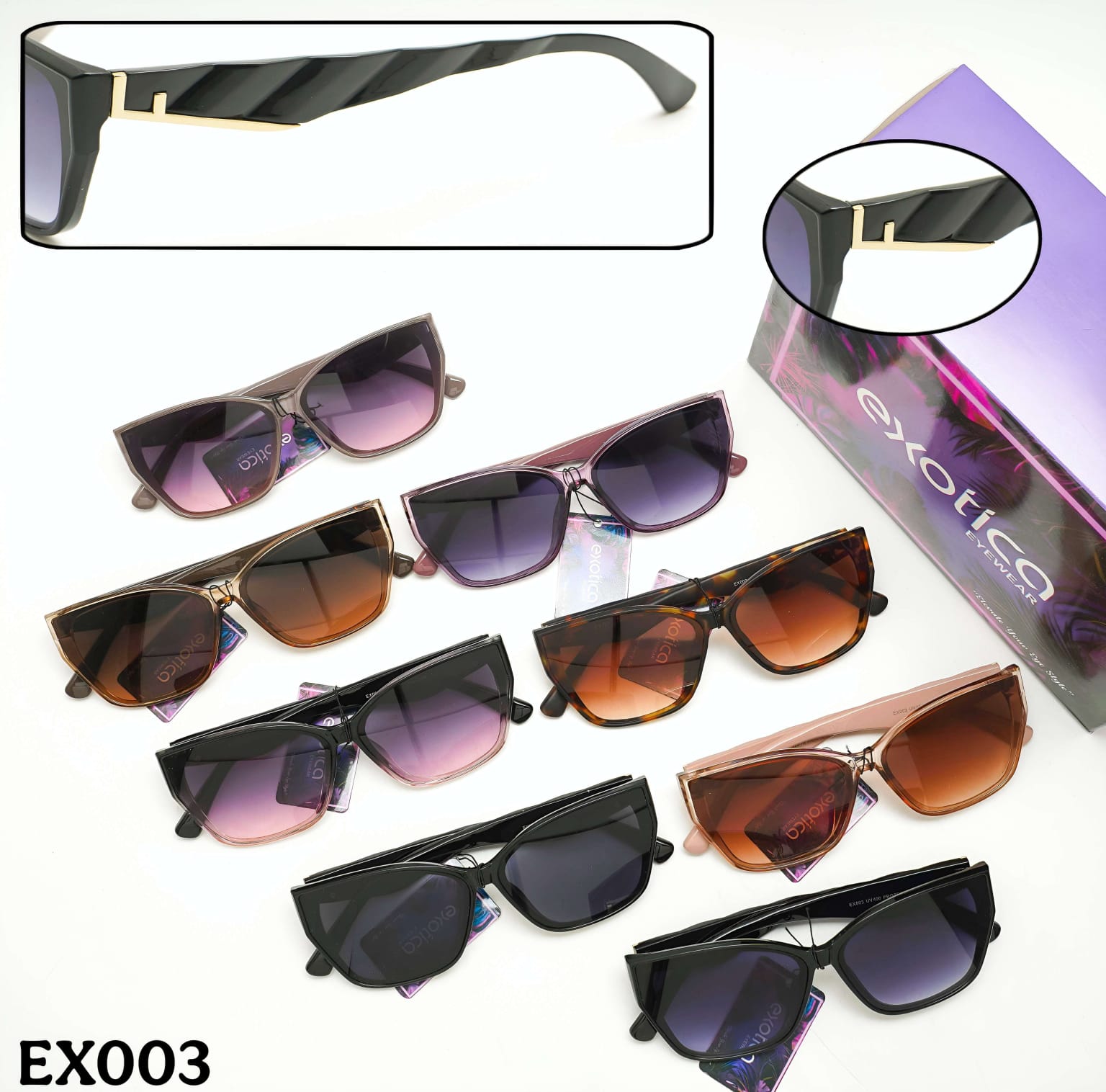 Exotica Eyewear Ladies Sunglasses – UV Protection (10 Model, 12 Pcs Box) - Image 8